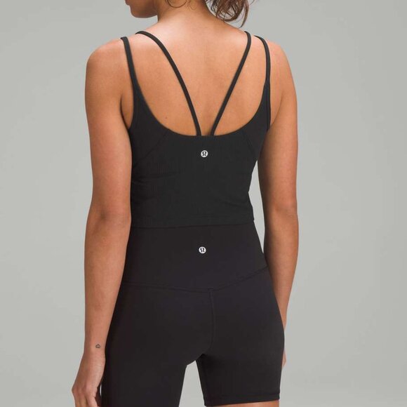 NWT Lululemon Align Strappy Ribbed Tank Top Black size 10 - Picture 4 of 6
